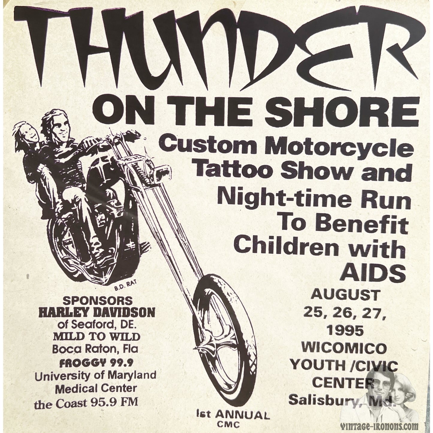 Thunder on the Shore Salisbury, MD Vintage Iron On Heat Transfer