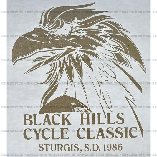 Black Hills Cycle Classis Sturgis, SD Vintage Iron On Heat Transfer