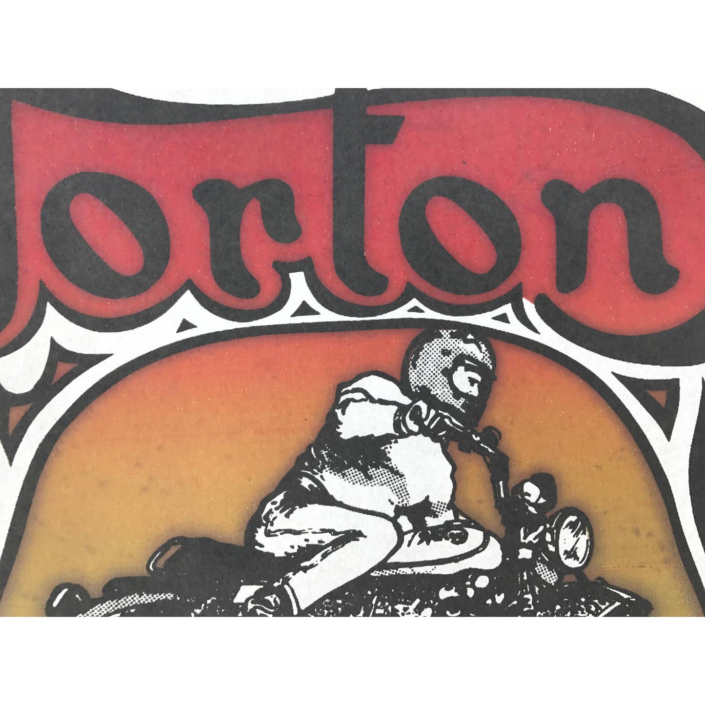 Norton Motorcycle Get It On 1973 Rat's Hole Vintage Iron On Heat Transfer