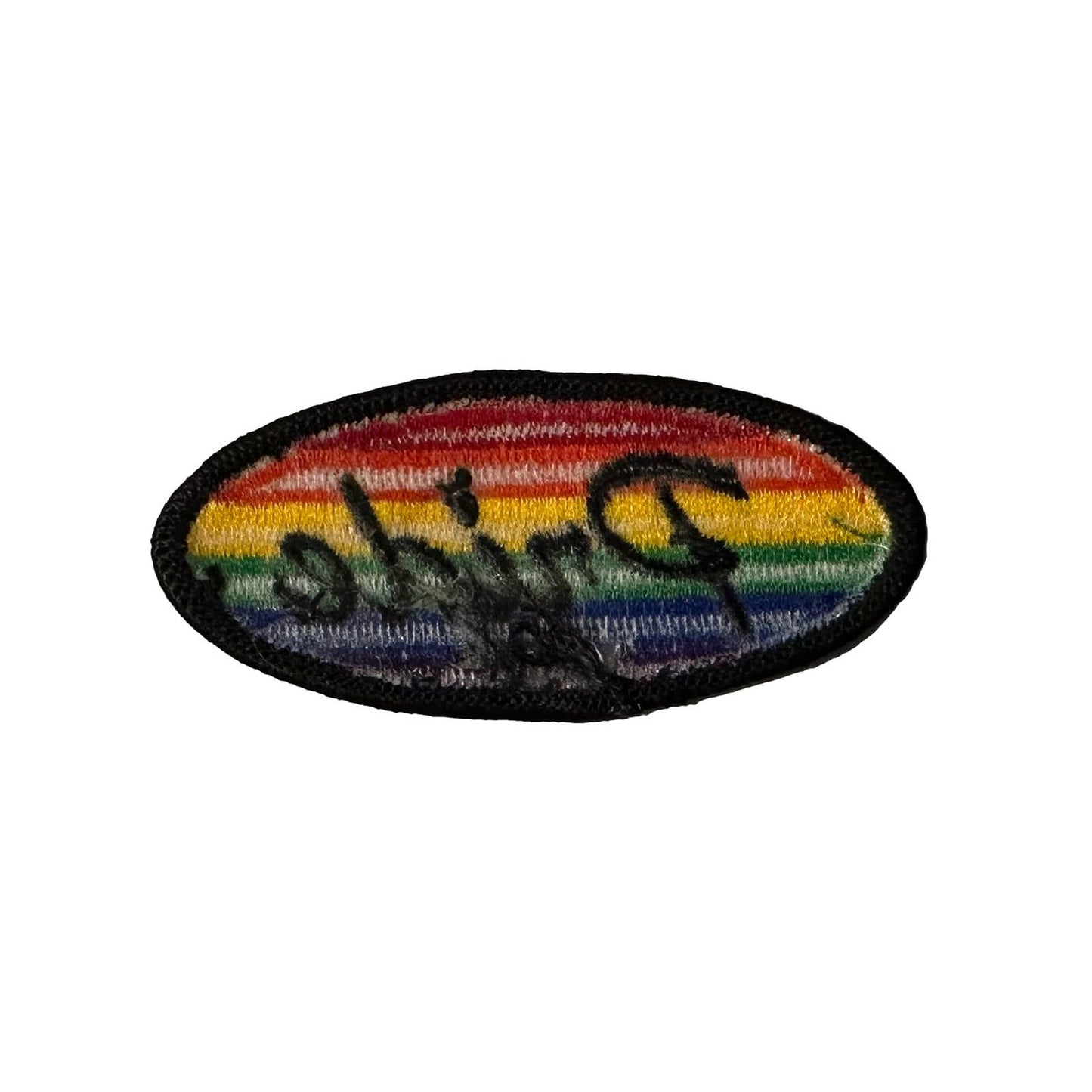 Pride Rainbow Name Badge Iron-on Vintage Patch