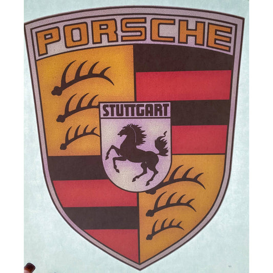 Porsche Stuttgart Emblem Vintage Iron On Heat Transfer