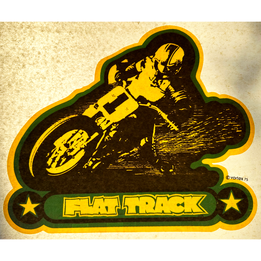 Flat Track Motorcycle Racing Vintage Iron On Heat Transfer