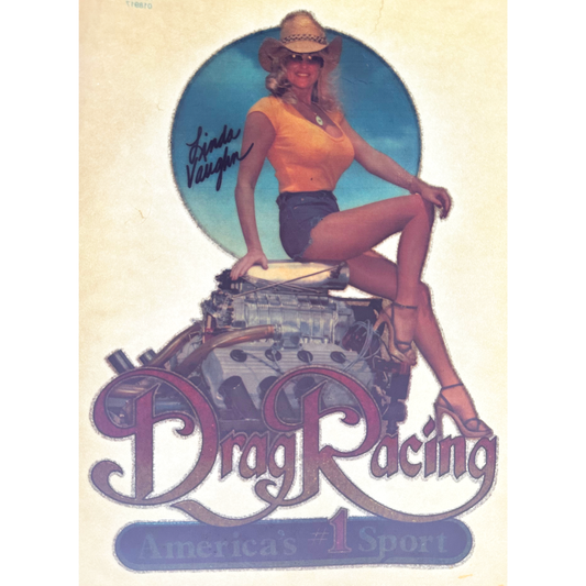 Linda Vaughn Drag Racing Vintage Iron On Heat Transfer