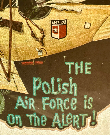 Relax...The Polish Air Force is on Alert Vintage Iron On Heat Transfer