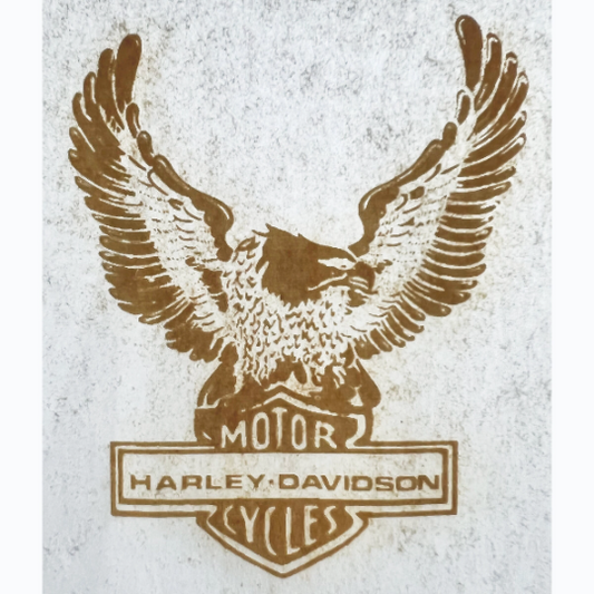 Small White Harley Davidson Logo Vintage Iron On Heat Transfer
