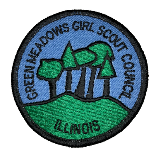 Green Meadows Girl Scout Council Illinois Iron-on Vintage Patch