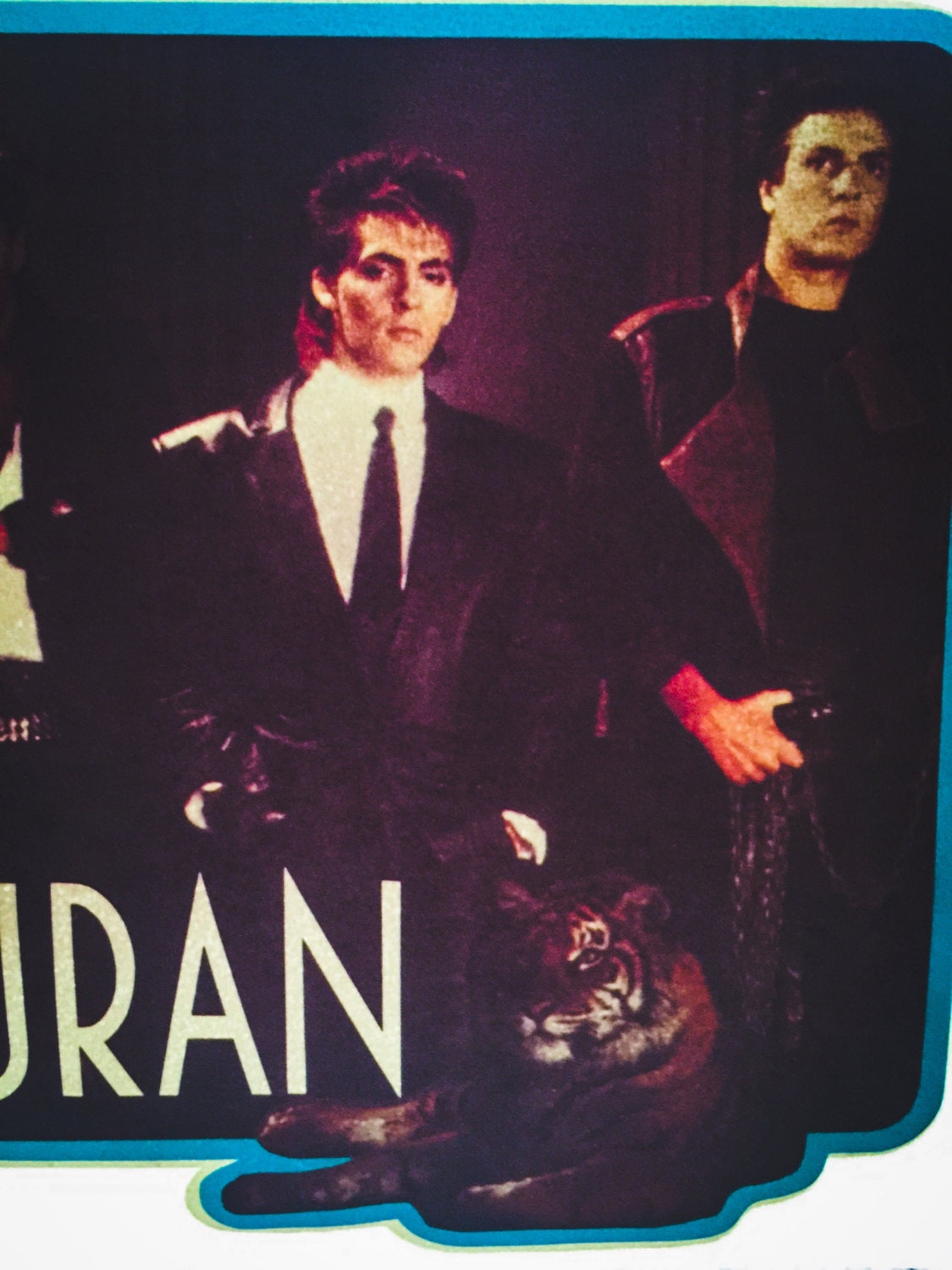 Duran Duran with Tiger Vintage Iron On Heat Transfer