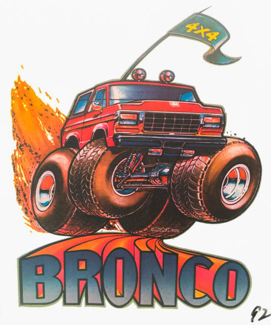 Ford Bronco 4x4 Vintage 1978 Roach Incorporated Iron On Heat Transfer