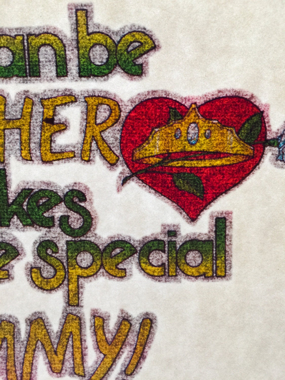 Anyone Can be a Mother... Vintage Glitter Iron On Heat Transfer