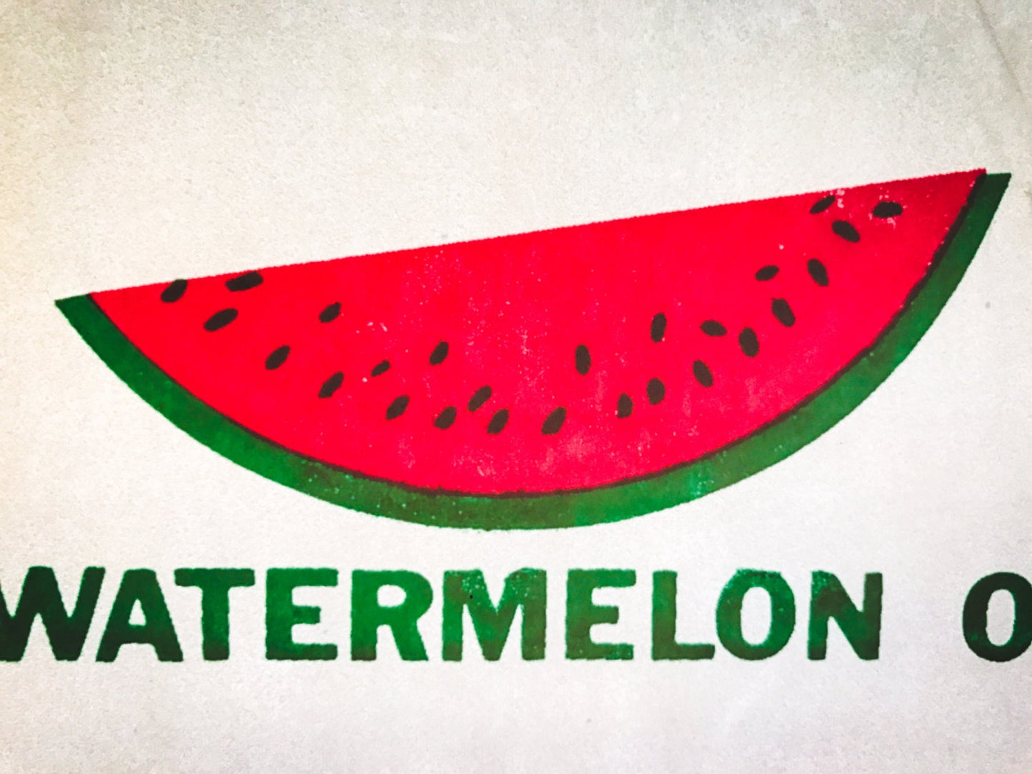 1983 Watermelon Open Iron On Heat Transfer