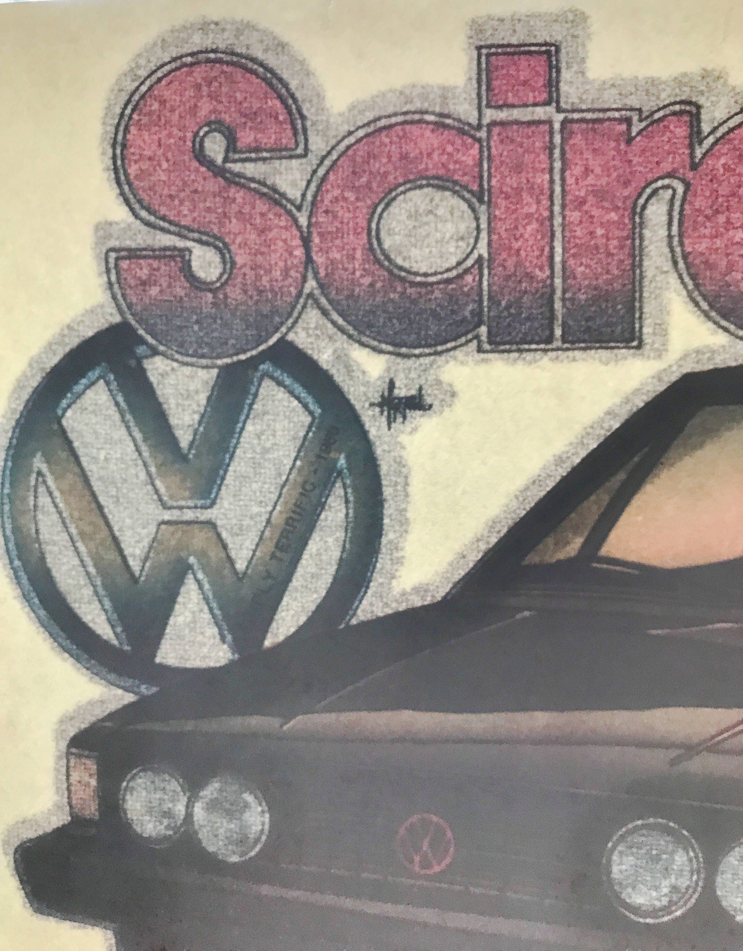 Volkswagen VW Scirocco Vintage Iron On Heat Transfer