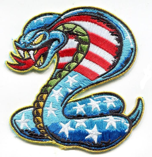 Dirty Donny Stars and Stripes Cobra Iron-on Patch