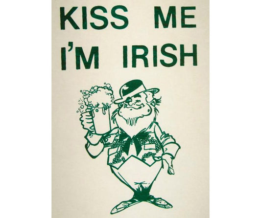 Kiss Me I'm Irish Leprechaun Vintage Iron On Heat Transfer