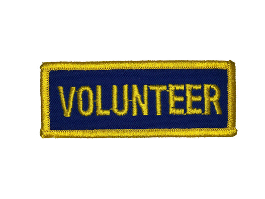Volunteer Name Badge Iron-on Vintage Patch