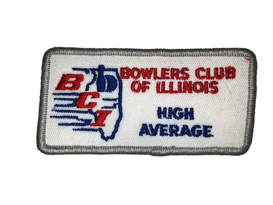 Bowlers Club of Illinois "High Average" Iron-on Vintage Patch
