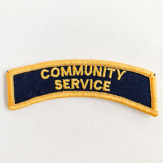 Community Service Badge Iron-on Vintage Patch
