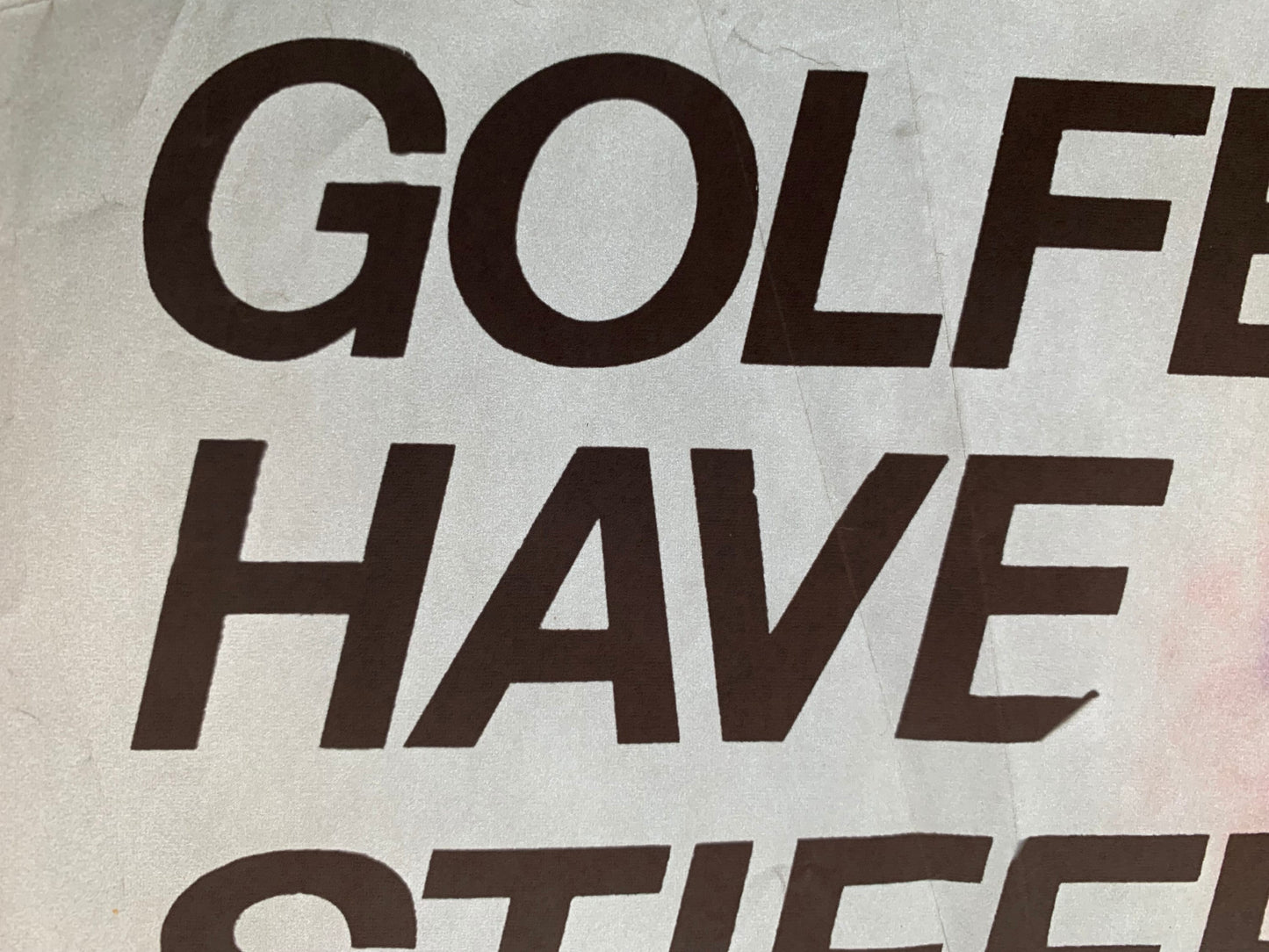 Golfers Have Stiffer Shafts Vintage Iron On Heat Transfer