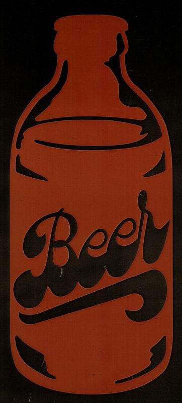 Beer Bottle Vintage Iron On Heat Transfer