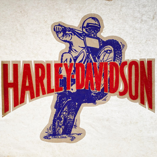 Harley Davidson Vintage Rat's Hole Iron On Heat Transfer