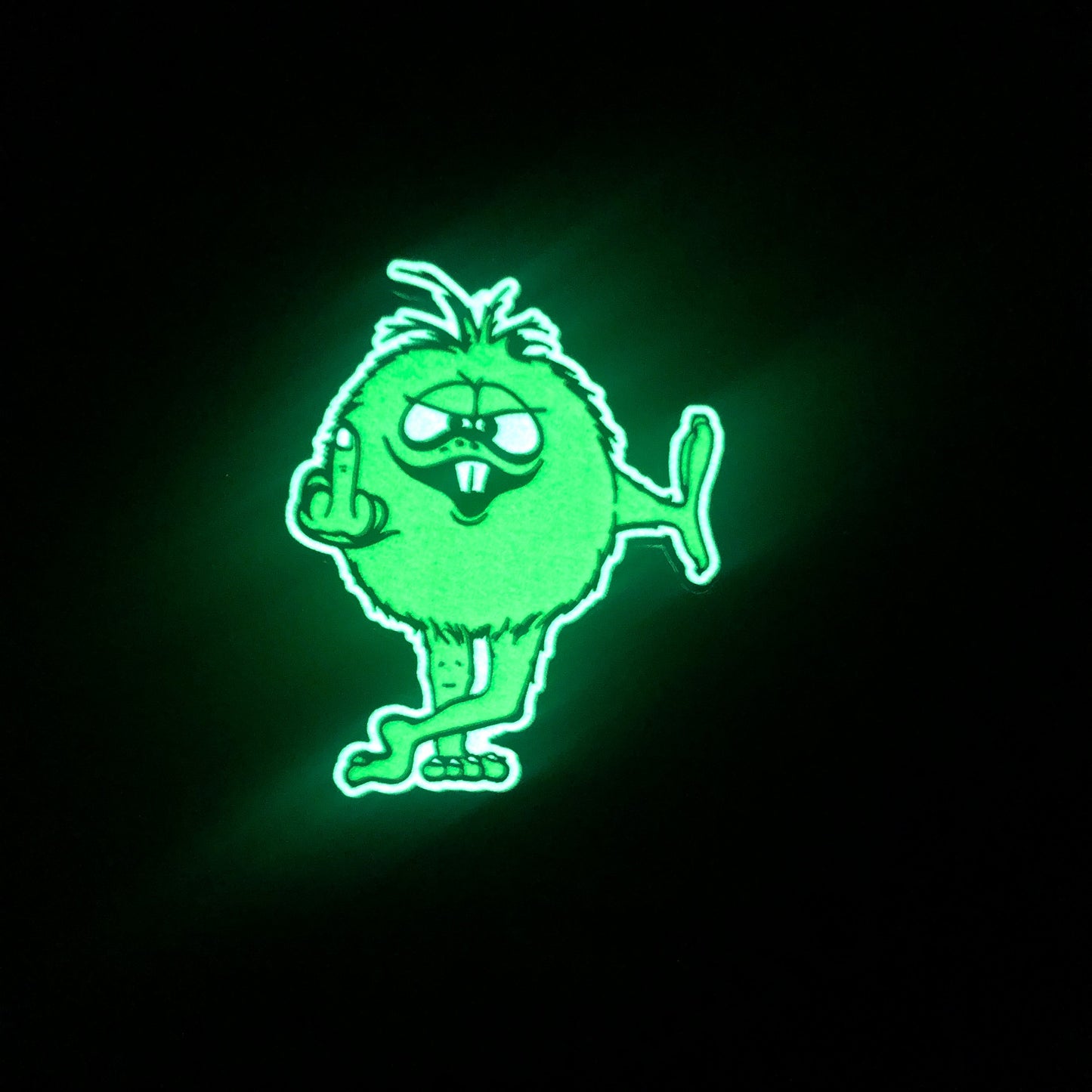 This One's For You Baby! Green Glitter Glow-in-the-Dark Enamel Pin