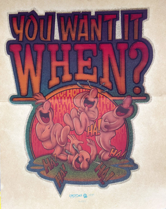 You Want It When? Vintage Iron On Heat Transfer