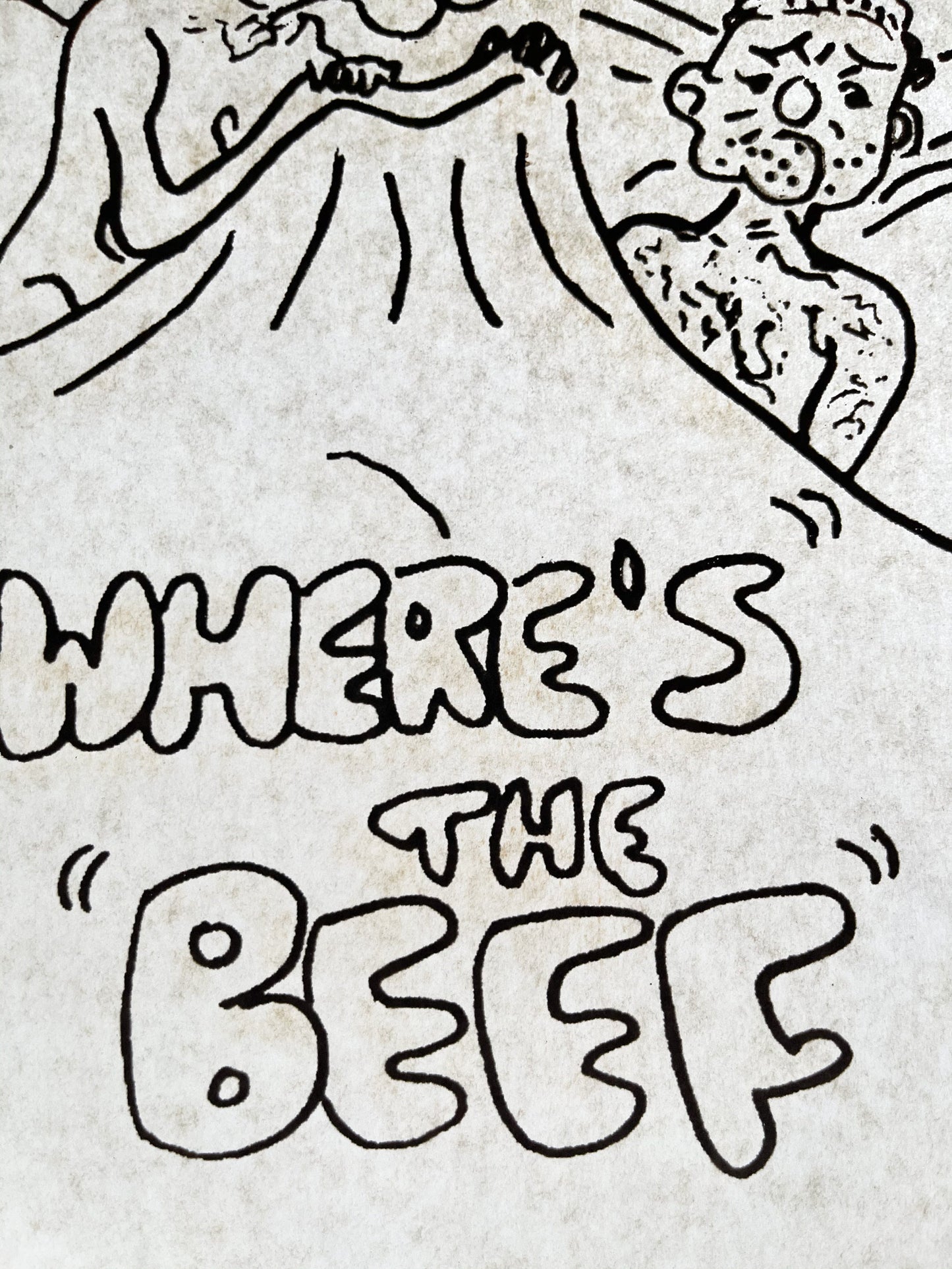 Where's The Beef? Vintage Iron On Heat Transfer