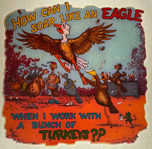 How Can I Soar Like An Eagle... Vintage Iron On Heat Transfer