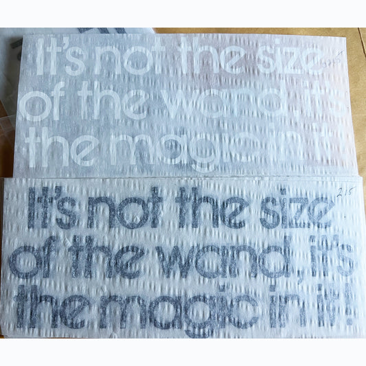 It's Not the Size of the Wand, It's the Magic in it! Vintage Iron On Heat Transfer