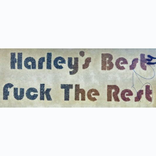 Harley's Best Fuck the Rest Vintage Rainbow Glitter Iron On Heat Transfer