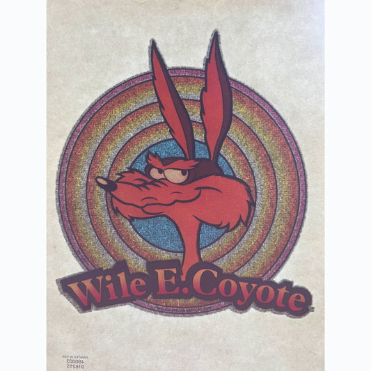 Wile E. Coyote Vintage Glitter Iron On Heat Transfer