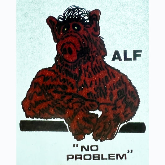 ALF (aka Alien Life Form) "No Problem" Vintage Iron On Heat Transfer