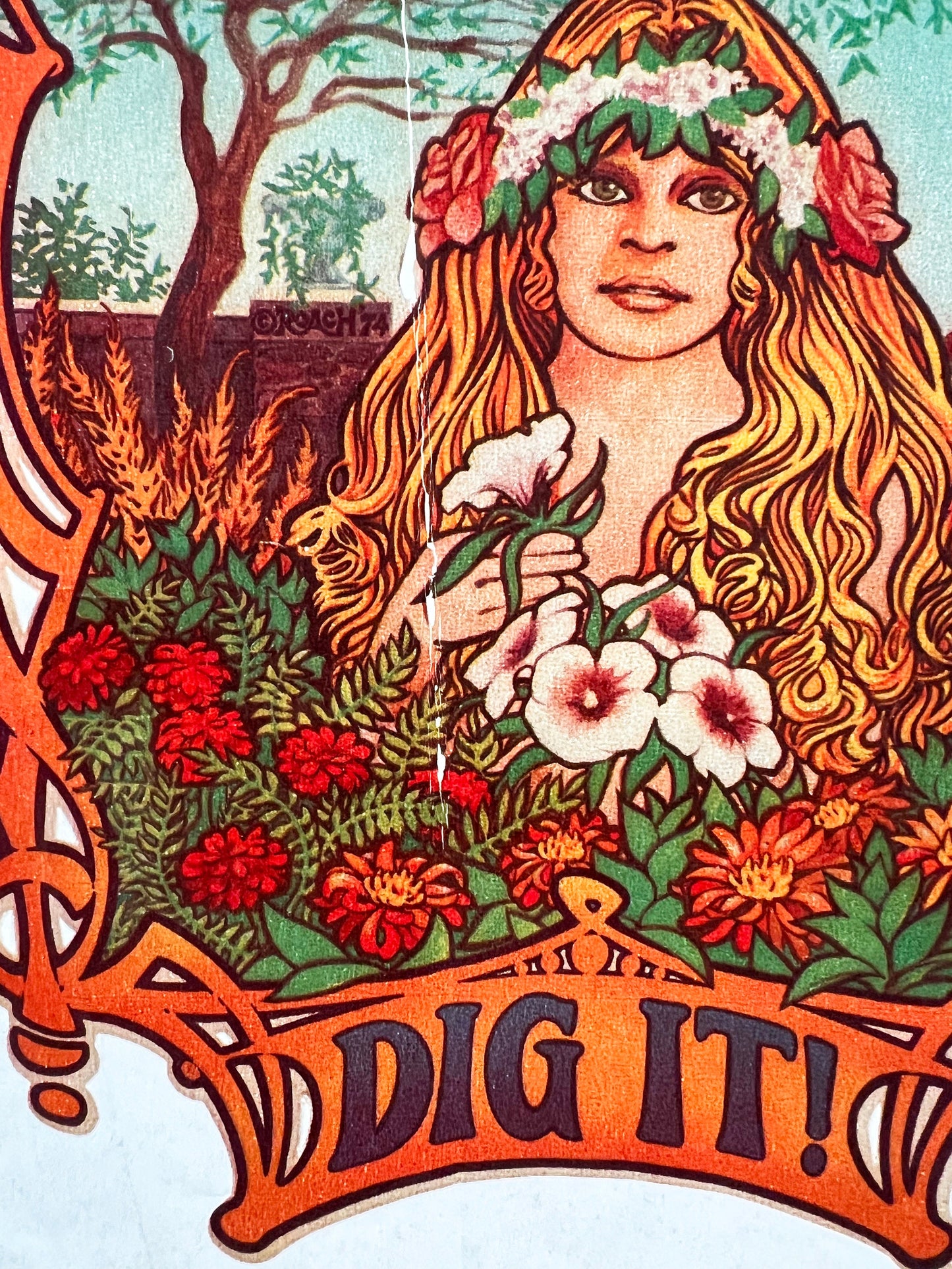 Life is a Garden. Dig it! Vintage Iron On Heat Transfer