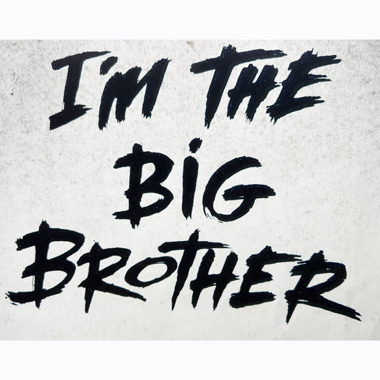 I'm The Big Brother Vintage Iron On Heat Transfer