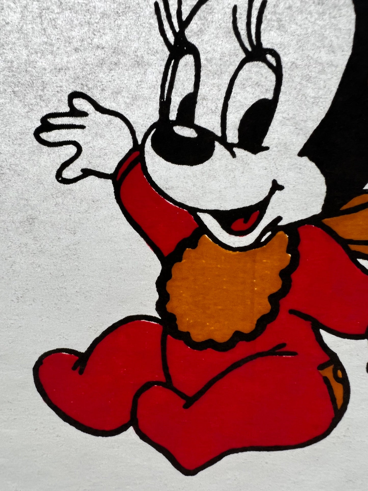 Red/Orange Baby Minnie Mouse Disney Vintage Iron On Heat Transfer