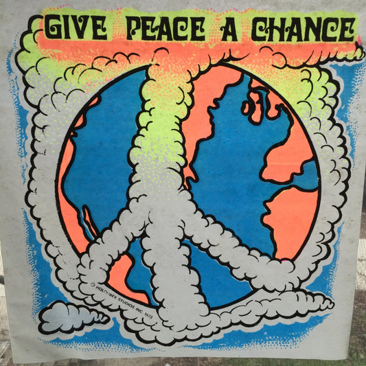 Give Peace A Chance Vintage 1973 Holoubek Studios Iron On Heat Transfer