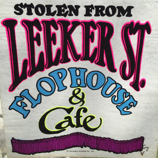 Stolen From Leeker Street Flop House Vintage 1973 Holoubek Studios Iron On Heat Transfer