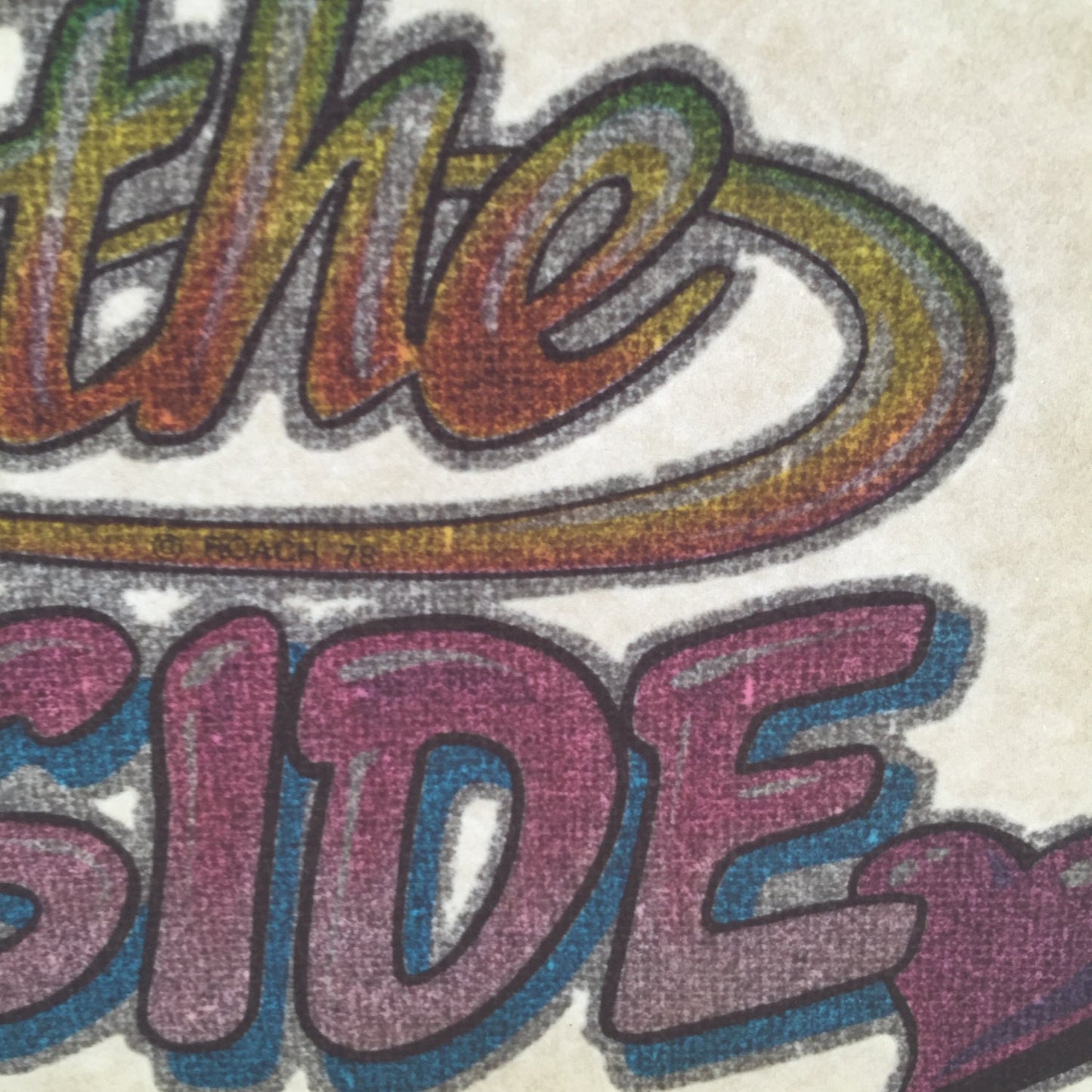 The Best Part's on the Inside Vintage Rainbow Glitter Iron On Heat Transfer