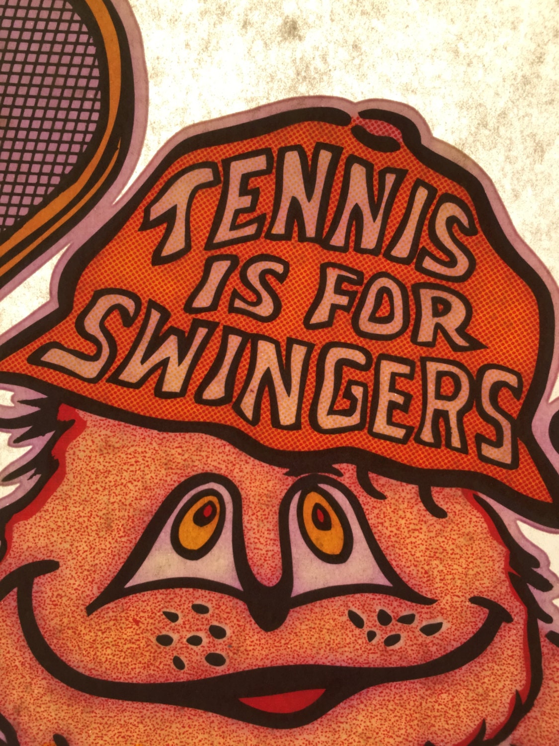 Tennis is for Swingers Vintage Iron On Heat Transfer