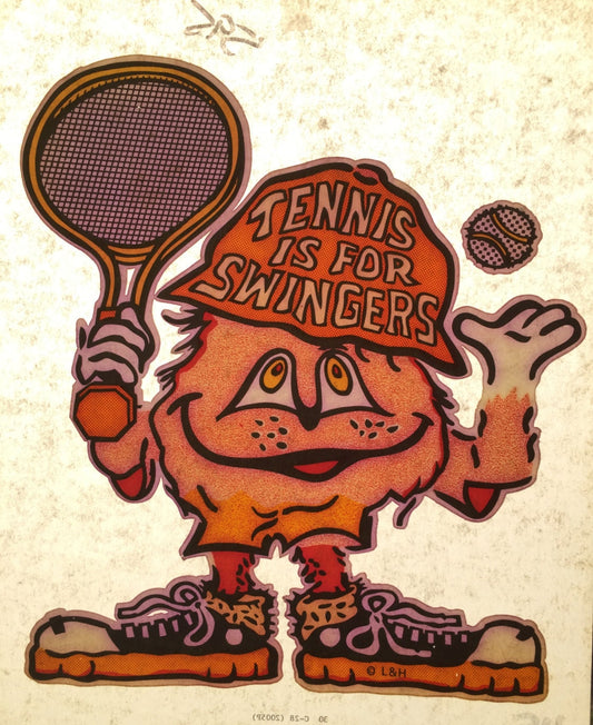 Tennis is for Swingers Vintage Iron On Heat Transfer