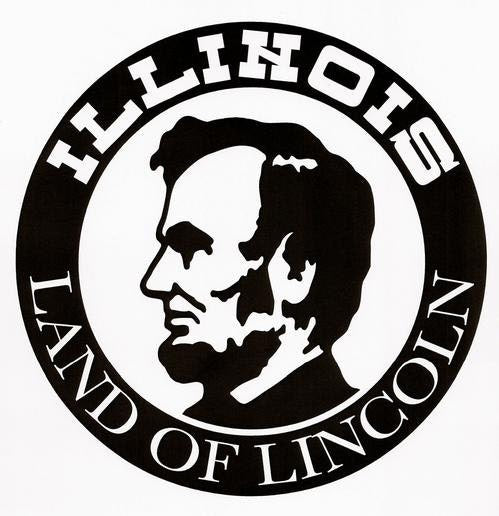 Illinois - Land of Lincoln Vintage Iron On Heat Transfer
