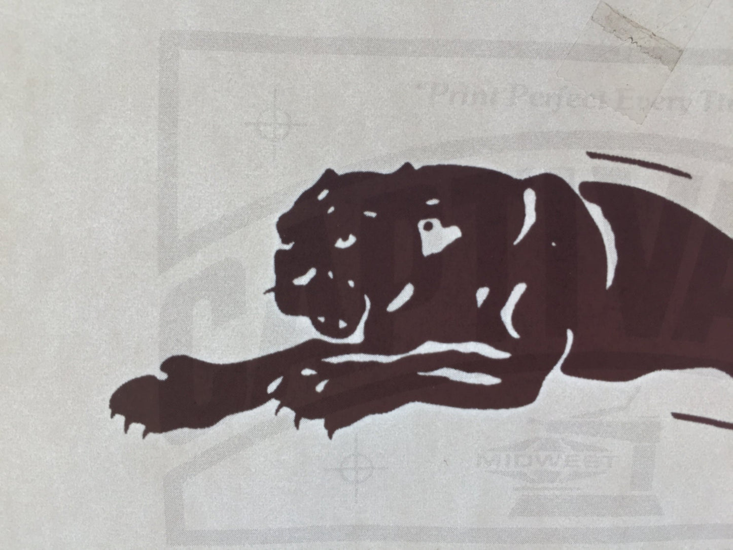 Small Black Panther Vintage Iron On Heat Transfer