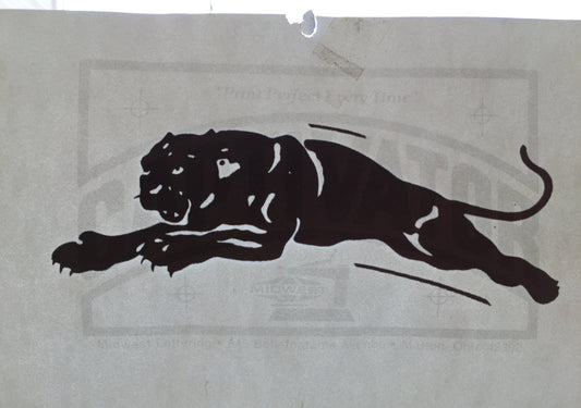 Small Black Panther Vintage Iron On Heat Transfer