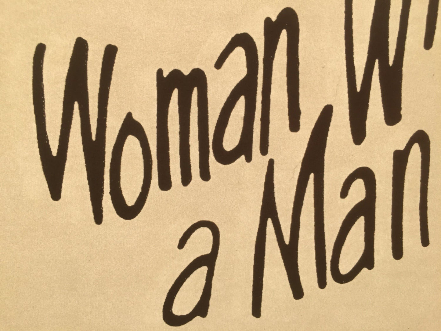 A Woman Without A Man... Vintage Iron On Heat Transfer