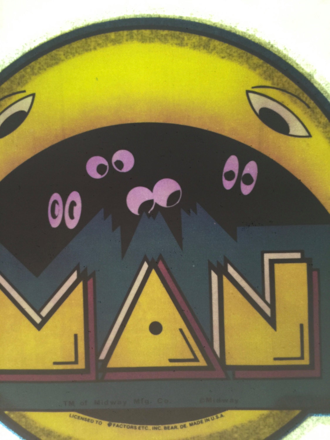 Pac-Man Fanatic Vintage Glitter Iron On Heat Transfer